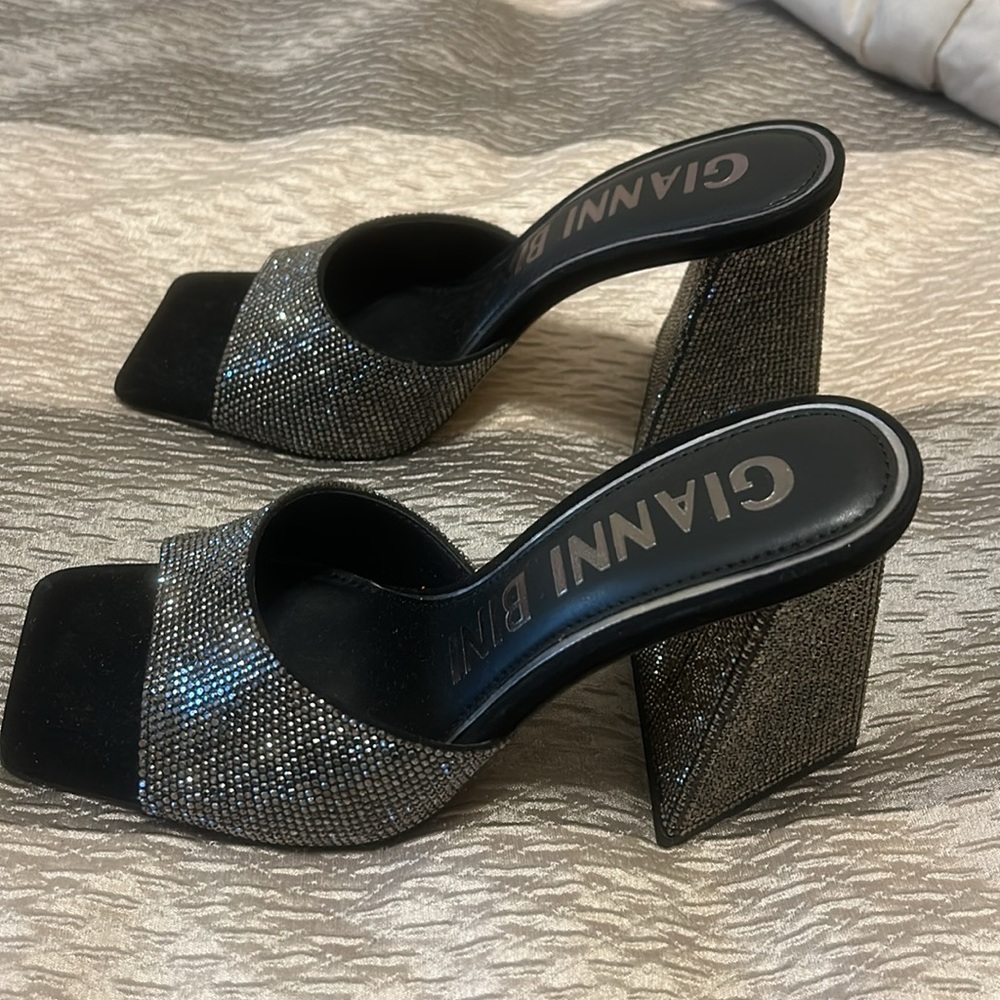 Gianni Bini Rhinestone Triangular Heels - Picture 5 of 6